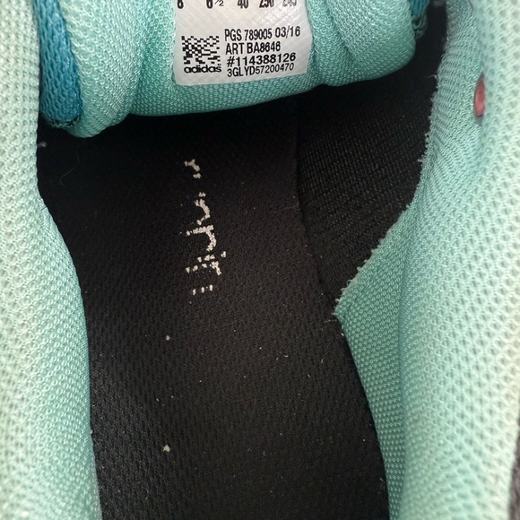 Adidas Galaxy Trail Women’s Running Shoes – Aqua & Charcoal Size 8 - Picture 8 of 9